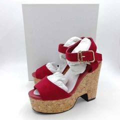 【未使用】スライ CORK WEDGE サンダル ストラップ ヒール (23.5-24cm) Mレッド  030ASM55-0300 レディース SLY