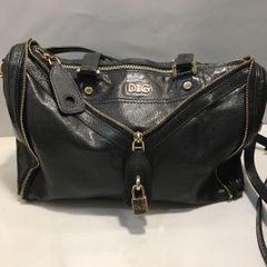 （2054）D&G レザー　ショルダーバッグ　ブラック