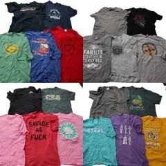 古着卸 まとめ売り カラーmix プリント 半袖Tシャツ 20枚セット (メンズ 2XL ) ノーティカ ワンポイント 英文字プリント 中古 古着 MZ2021