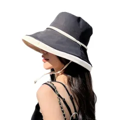 [Turkalla] UVカット 帽子 レディースハット2way 両面用 小顔効果 ワイヤー入り 3D立体感 UPF50+ つば広 日焼け防止 夏 日よけ帽子 吸汗通気 軽量 折りたたみ 携帯便利