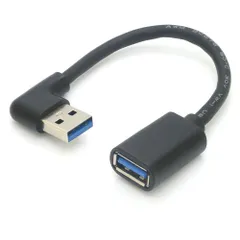 3.0 延長ケーブル タイプAオス- 3.0 タイプAメス USB 超高速 5Gbpsのデータ転送同期リード USB (左向き L型左90°方向変換ケーブル L型)