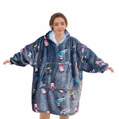 新品　BETTY BOOP　ベティちゃん　GRAY   着るブランケット　ボア　フーディ　パーカー　アメカジ