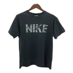 NIKE ナイキ カモフラージュロゴ 半袖Ｔシャツ スポーツ ブラック (メンズ M) 中古 古着 Q7953