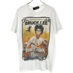 DSQUARED2 ディースクエアード 20SS Dyed Bruce Lee T-shirt  ブルースリープリントTシャツ S71GD0900 ホワイト M