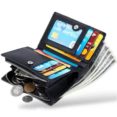 財布 ２つ折り メンズ L字ファスナー レザー 大容量 コンパクト 小さい財布 小銭入れ カードケース 二つ折り財布 ２つ折り財布