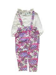 【Size110】vintage 長袖トップス 花柄コーデュロイサロペット セット ヴィンテージ US古着