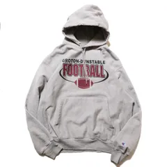 00's チャンピオン リバースウィーブ スウェット パーカー (L) 霜降りグレー フットボール プリント 00年代  Y2K　アメリカ古着 USED  ビンテージ ヴィンテージ