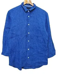 〇【美品】スリック SLICK 麻 リネン100％ シャツ タンガリーシャツ メンズ Sサイズ36 ■管理番号L27886SSS24-240328-20-3(198)(4)のサムネイル