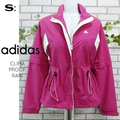 S■美品■ウインドブレーカー・ジャケット■adidas アディダス■２WAYスリーブ■ピンク