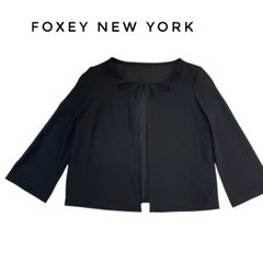 FOXEY NEW YORK ジャケット　カーディガン　ボレロ　ブラックサイズ40 レディース