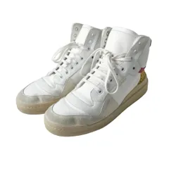 SAINT LAURENT PARIS サンローランパリ スニーカー ミッドトップ ハイカット レースアップ レザー×キャンバス ホワイト サイズ39.5 レディースのサムネイル