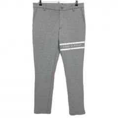 【超美品】アディダス パンツ グレー×白 太ももプリント ストレッチ メンズ O ゴルフウェア adidas