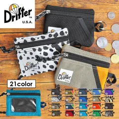 コインケース パスケース 小銭入れ キーケース 一体型 お札 カード Drifter ドリフター メンズ レディース おしゃれ カラフル 子供 通学 通園 通勤 小学生 中学生 高校生 鍵入れ 定期入れ キーコインポーチ 財布 水色 ピンク 紺 赤 オレンジ