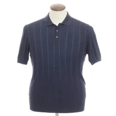 【新品】タリアトーレ TAGLIATORE ハイゲージシルク スキッパーポロニット ネイビー【サイズ50】【メンズ】のサムネイル