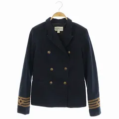 デニム&サプライ ラルフローレン DENIM & SUPPLY RALPH LAUREN ダブルブレストジャケット テーラード 総裏地 金ボタン M 紺 ネイビー /CM ■OSのサムネイル
