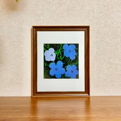 新品☆額縁付アートポスター(BRUCE MCGAW GRAPHICS)☆アンディ・ウォーホル（Andy Warhol）☆ポップアート☆花☆フラワー☆Flowers, 1964 (blue & green)☆191