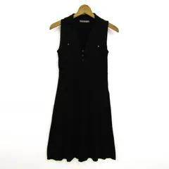 セオリーリュクス ロングワンピース トップス ノースリーブ シルク レディース 38サイズ ブラック theory luxe 【中古】