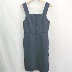 ◇ ⊇ NATURAL BEAUTY BASIC ナチュラルビューティーベーシック 膝下丈 ワンピース サイズM ネイビー系 レディース E  【1412090033650】