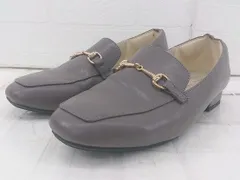 ◇ Oriental Traffic 通勤 OL カジュアル ビットローファー シューズ サイズ38 チャコールグレー系 レディース P 1308160083161