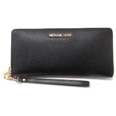 【新品 未使用】MICHAEL KORS マイケルコース アウトレット 財布 ジェット セット トラベル コンチネンタル ラウンド ジップ 長財布 35T7GTVE7L BLACK
