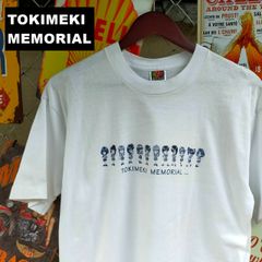 ときめきメモリアル ときメモ USA製 Tシャツ Lサイズ フルーツオブザルーム レトロ ゲーム キャラクター 白 ホワイト 10657