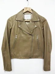 ☆美品☆NOBLE ベージュレザージャケットラム革 M ☆美品☆NOBLE ベージュレザージャケットラム革 M