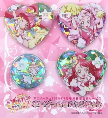 【中古】バッジ・ピンズ 集合 ホログラム缶バッジ4個セット 「映画プリキュアミラクルリープ みんなとの不思議な1日」 アニメージュ 2020年7月号 応募者全員サービス