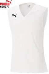 PUMA プーマ メンズ SL サッカー インナーシャツ タンクトップ 655277 02 ホワイト プーマVネックインナーシャツ スポーツウェアインナーシャツ サッカーインナーVネックシャツ メンズスポーツ メンズウェア シンプルデザイン メンズインナ 新品