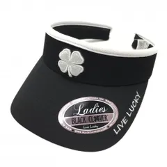 ★特価★【新品】ブラッククローバー サンバイザー 黒×白 ロゴ刺しゅう FREE ゴルフウェア Black Clover