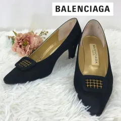 BALENCIAGA　バレンシアガ　パンプス　ハイヒール　スエード　黒　ブラック　サイズ表記37(24.5cm相当）　日本製のサムネイル