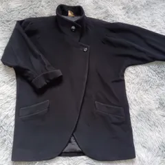 (villed'azura) ビルダジュール ブラック カシミヤ コート 9号