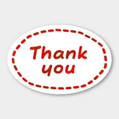 お菓子用シール Thank you