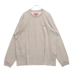 SUPREME (シュプリーム) 23AW Small Box L/S Tee スモールボックスロゴ刺繍 長袖Tシャツ ロンT グレー