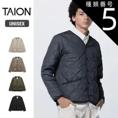 種類5：BLACK/L taion パイピングダウンカーディガン タイオン パイピングカーディガン TAION-101CI ビジネス スーツ ネイビー グレー 黒 ブラック 大きいサイズ 防寒 カジュアル 軽量 キャンプ 冬キャンプ ファッション 秋 冬 秋冬