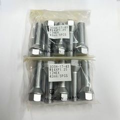 60°テーパー座 M14 P1.25 首下43mm 17HEX メッキ 10本 日本製