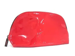 YVESSAINTLAURENT イヴサンローラン ポリウレタン マルチポーチ メイクポーチ マルチケース 小物入れ レッド系 DJ9722