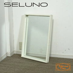 ◾︎SELUNO◾︎ 【展示美品】Poltrona Frau ポルトローナフラウ  ミラー 410×610 / 本革 30万 v419