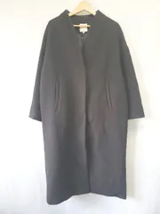 ◇ ⊇ earth music&ecology ゆったり 長袖 ノーカラーコート サイズＭ ブラック系 レディース E  【1508060001733】