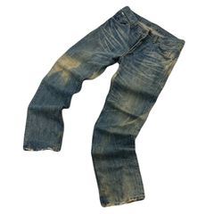 リーバイス 08502-0009 デニムジーンズ W34 メンズ ストレート 【 古着ならではの一点物色むら感♪ 】 LEVIS ●Ja8948