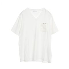 プラダ PRADA カットソー ホワイト コットン Tシャツ ユニセックス Used A