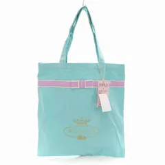 トッカ TOCCA タグ付き トートバッグ ショルダー 2WAY ポーチ付き ロゴ刺繍 青系 /UO