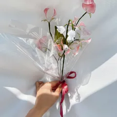 【お得なブーケ】すずらんとスイートピーのプチブーケ　3本セット　b2003