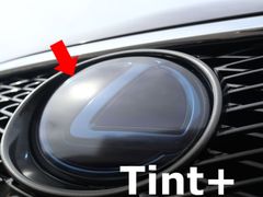 Tint+ 何度も貼れる エンブレム スモークフィルム(スモーク 20% 前のみ) レクサスCT CT200h ZWA10 前期 中期 後期のサムネイル