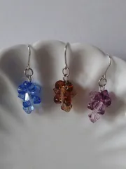 ピアス9  ハンドメイド　スワロフスキー　