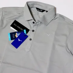 ●送料390円可能商品 ミズノ ゴルフ MIZUNO GOLF 新品 メンズ 吸汗速乾 ストレッチ 半袖 ポロシャツ 灰 [52JA9056031N-2XL]一 三 零★QWER
