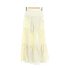 リリーブラウン Lily Brown 23SS2点セット ティアードスカショーパン フレアスカート ロング ショートパンツ イージー 0 アイボリー /DO ■OS