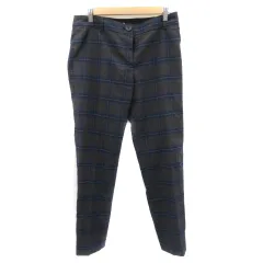 ナチュラルビューティーベーシック NATURAL BEAUTY BASIC テーパードパンツ スラックスパンツ アンクル丈 チェック柄 L グレー /YK10のサムネイル