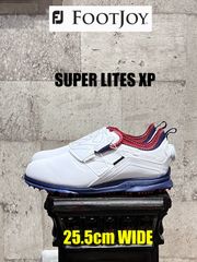 極美品 フットジョイ ゴルフシューズ スーパーライトXPボア 58095J 25.5cmワイド FOOTJOY