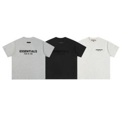 ESSENTIALS エッセンシャルズ Tシャツ FOG ロゴシャツ コットン ユニセックス ゆったり ホワイト ブラック カーキ 並行輸入品 S M L XL