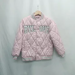 ◇ ⊇ by LOVEiT　バイラビット 前面文字刺繍　長袖 スタジアムジャンパー サイズ ピンク系 レディース E  【1505220010888】